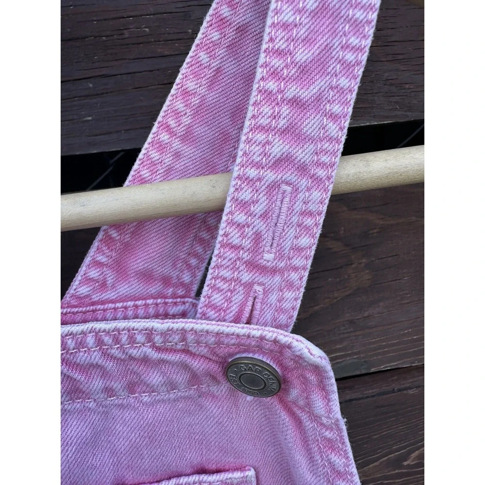 Vtg Gap Toddler Girls‎ Pink Wash Denim Overalls *Size 4T